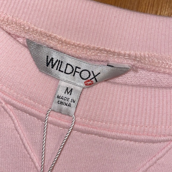 •WILDFOX•NWT "BRUNCH CLUB EVERYDAY" PINK HEART GRAPHIC CREWNECK SWEATER MEDIUM - Picture 11 of 11